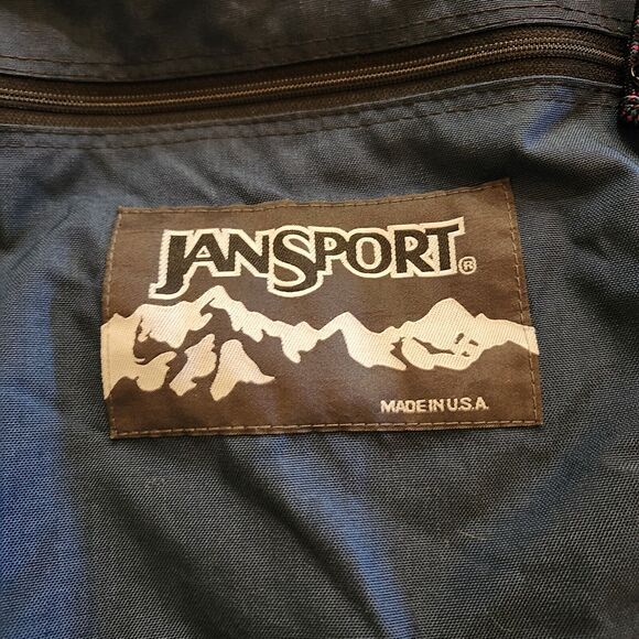Vintage 1992 USA Jansport Blue Weekend Camping Duffle Bag Retro Lightweight - Picture 2 of 9